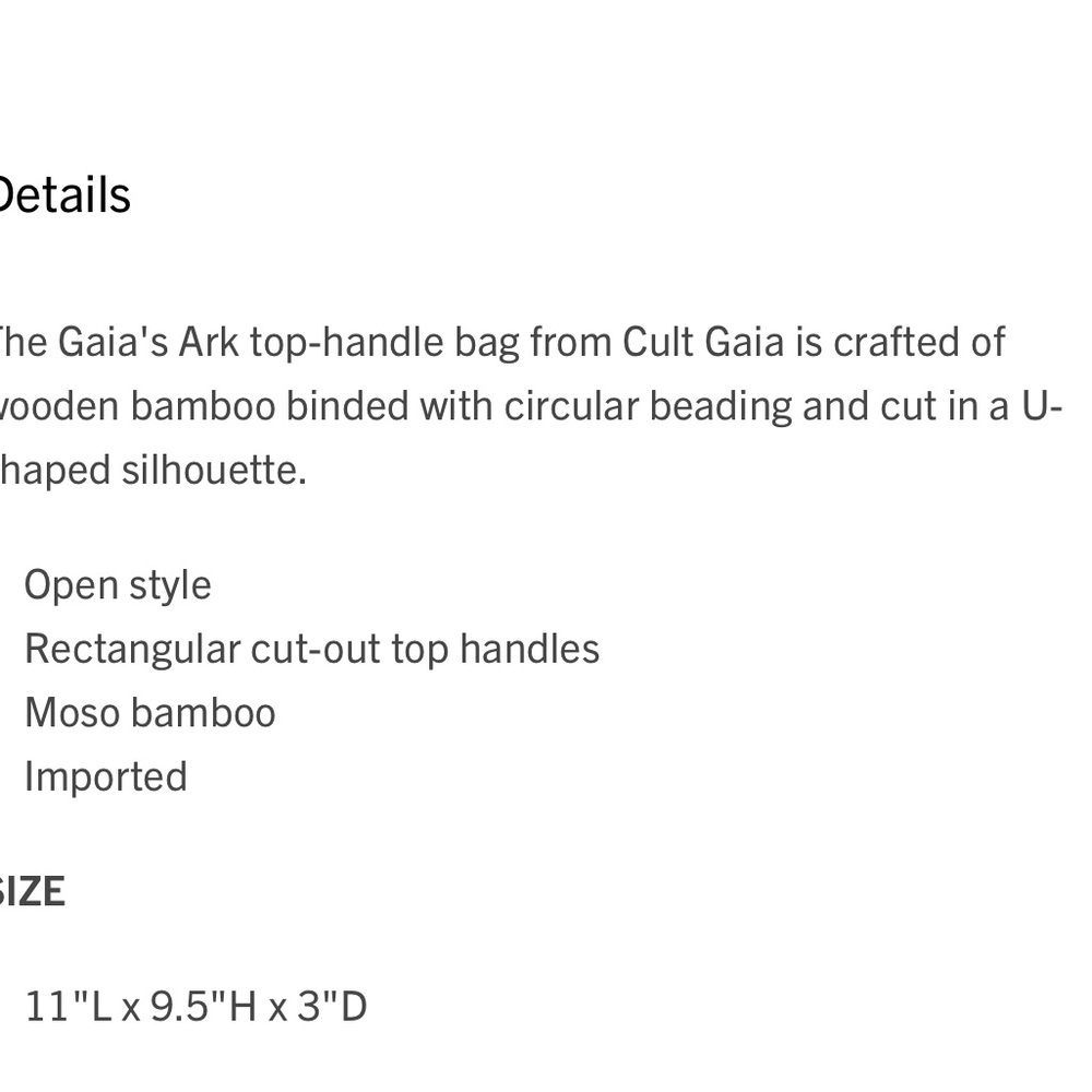 Cult Gaia Wooden U-Shaped Handbag - Picture 6 of 6